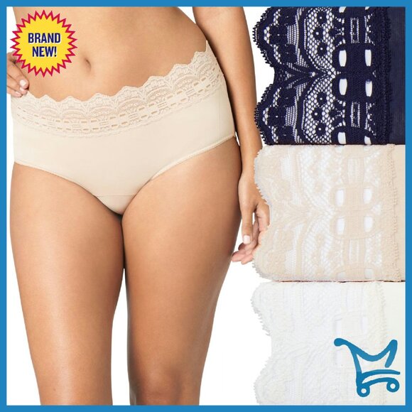 3-Pack Hipster Panties with Lift Seam Lightweight Fabric